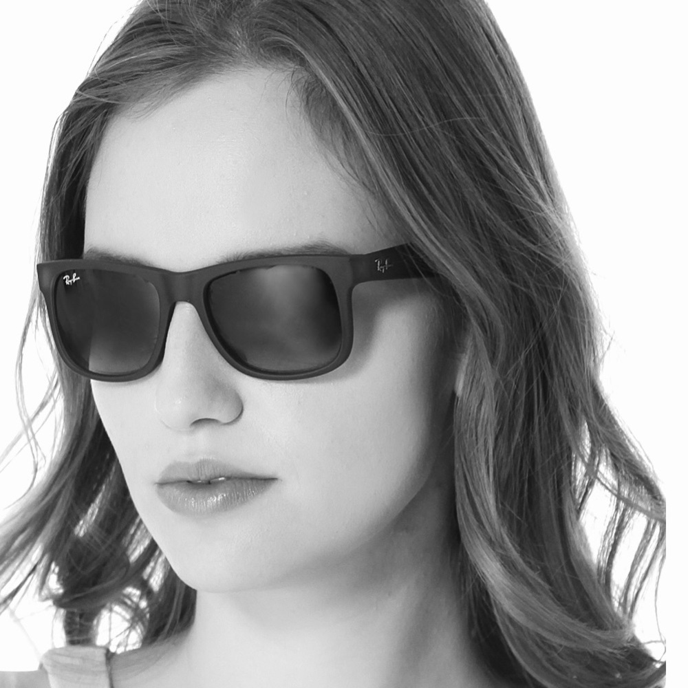 Ray-Ban Justin Transparent Violet/Pink Brown Gradient RB4165 Unisex Sung…